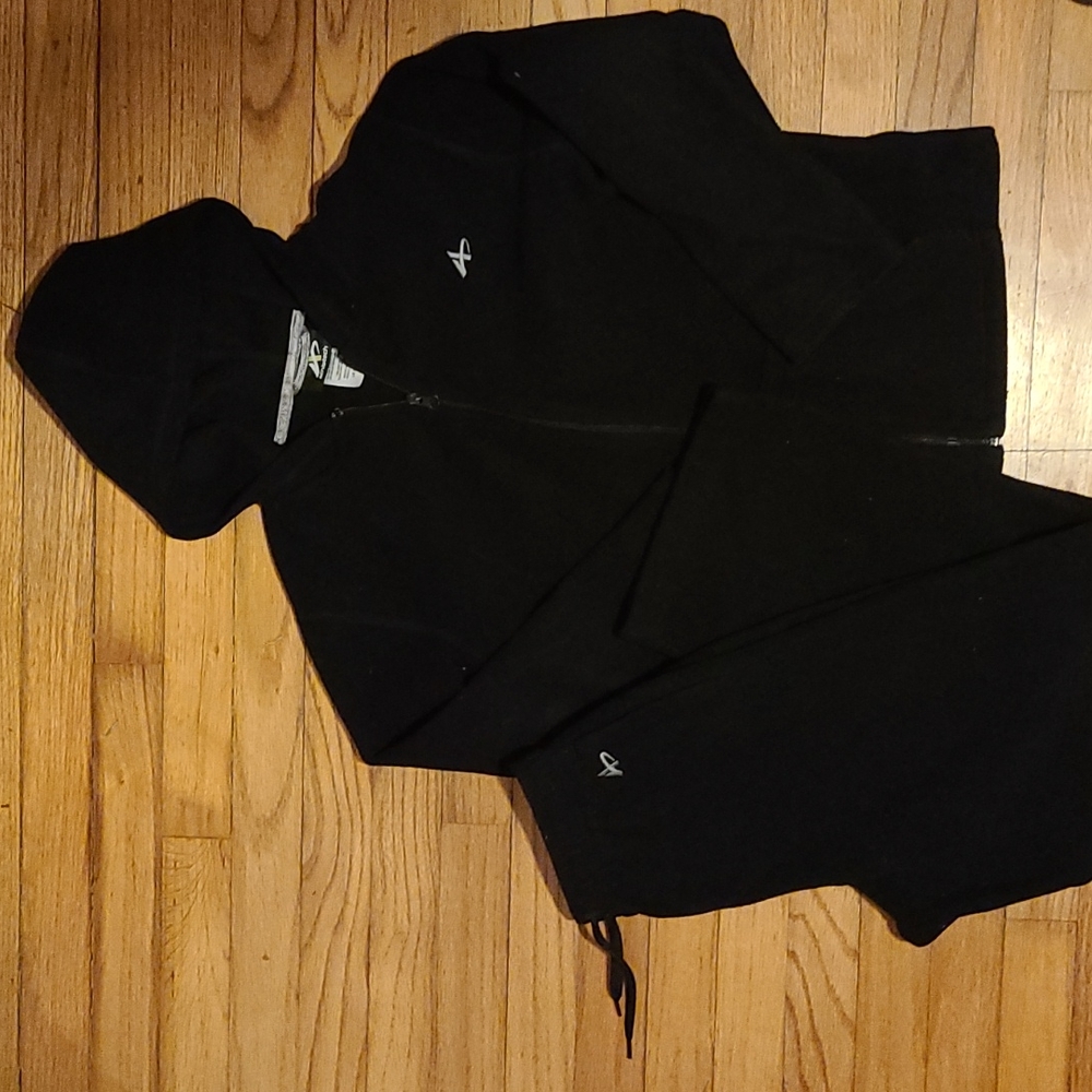 Boys size 10-12 fleece pants and zip up jacket